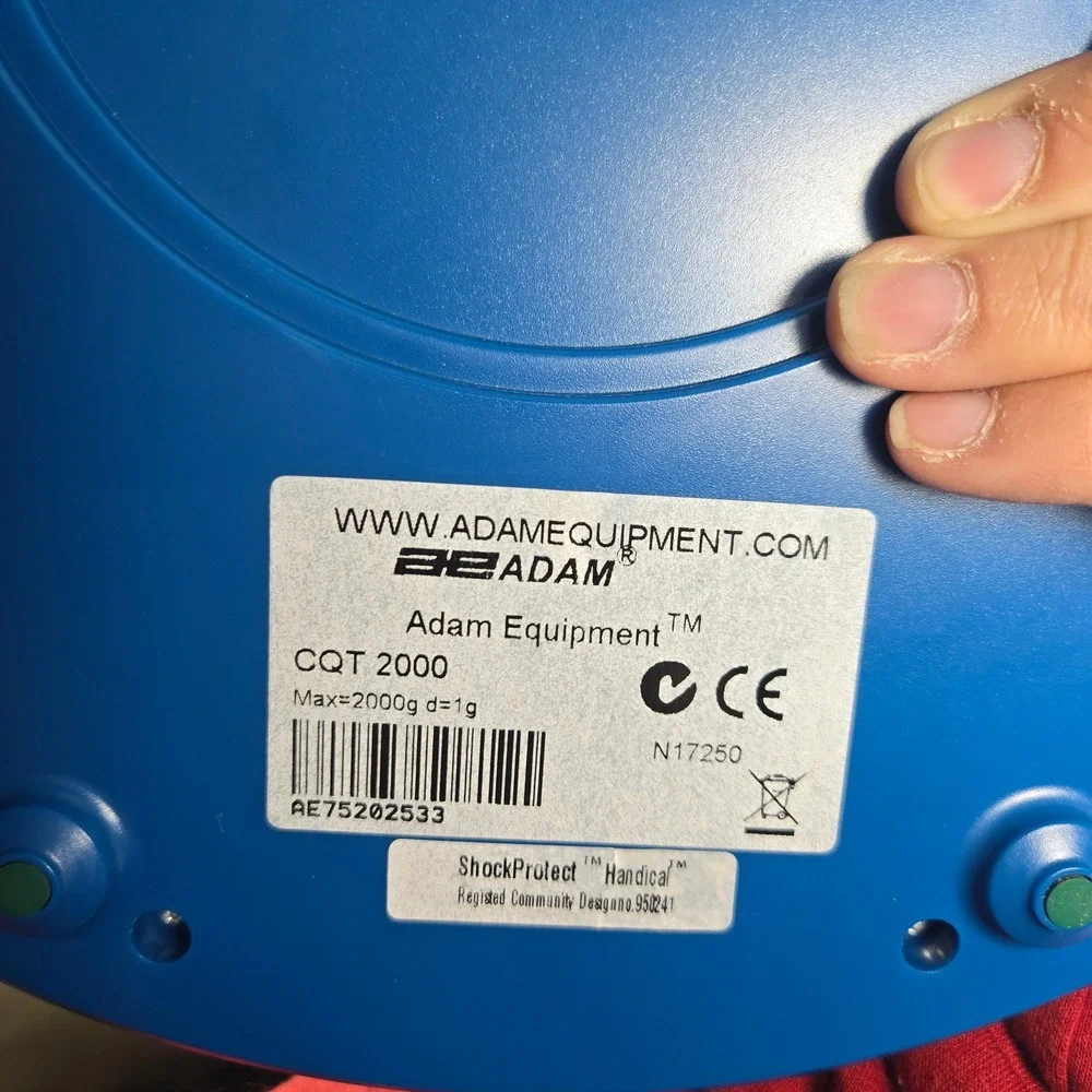 Adam Equipment CQT2000 Digital Scale 2000g x 1g Max‎ Capacity Tare Function